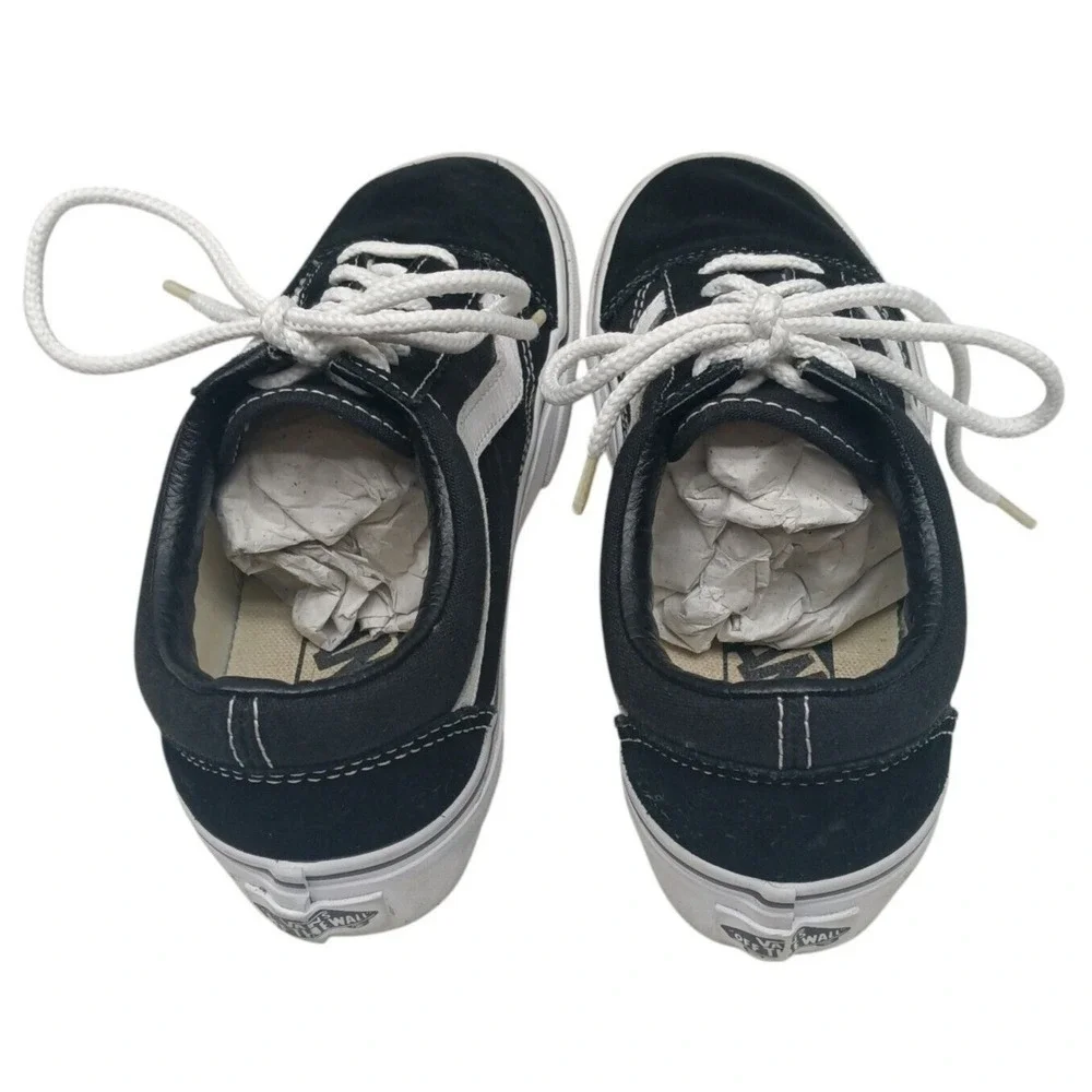 Vans Old Skool‎ Sk8-Lo Black Sneakers Low Top Lace Skate Shoes Youth 3.5 B / 5 G